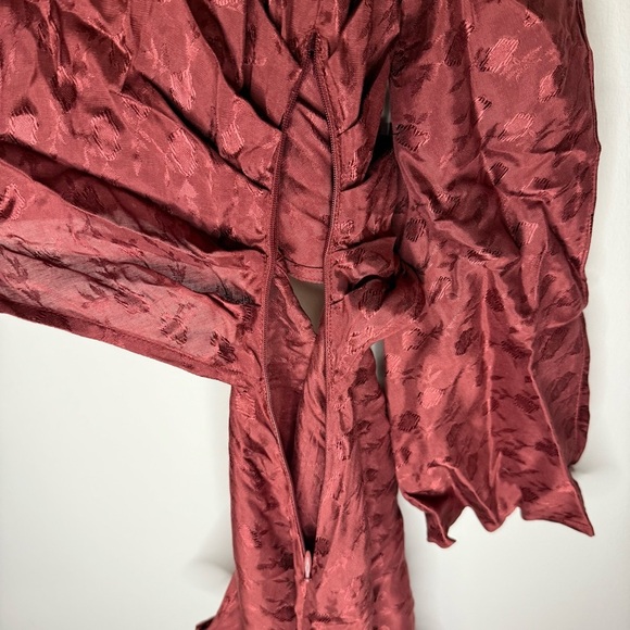 NWT Jen’s Pirate Booty Nebula Vermillion One Shoulder Burgundy Dress - Picture 12 of 12